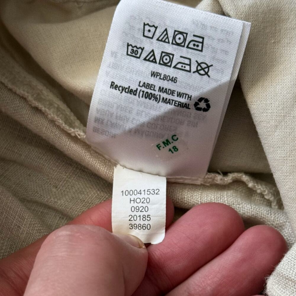 Charter Club Linen Luxury Womens Pant Size M Tan/Natural GUC - Picture 7 of 8